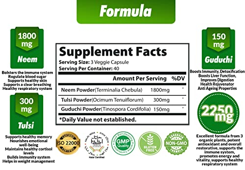 Foto 3 pulgar | Suplemento Orgánico De Hojas De Neem De Cadane, 2250 Mg, 120 Cápsulas - Venta Internacional.