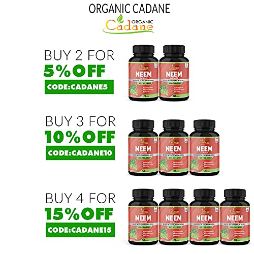 Foto 7 pulgar | Suplemento Orgánico De Hojas De Neem De Cadane, 2250 Mg, 120 Cápsulas - Venta Internacional.