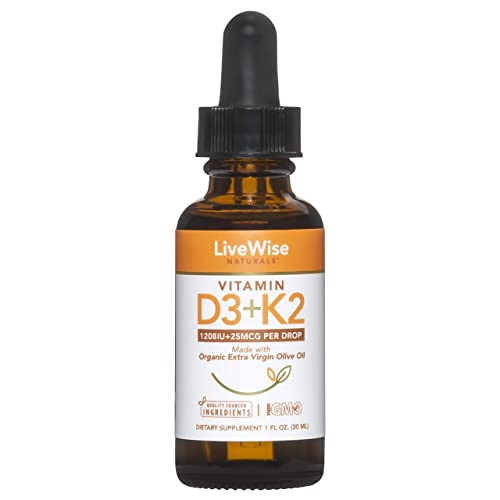 Foto 2 pulgar | Suplemento Live Wise Naturals De Vitamina D3 1208 Ui Con K2 25 Mcg - Venta Internacional.