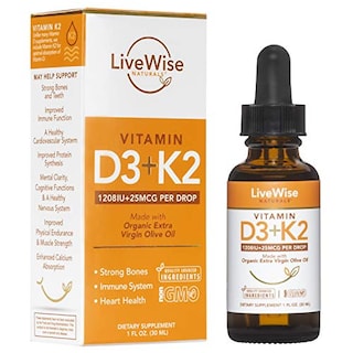 Foto 4 | Suplemento Live Wise Naturals De Vitamina D3 1208 Ui Con K2 25 Mcg - Venta Internacional.