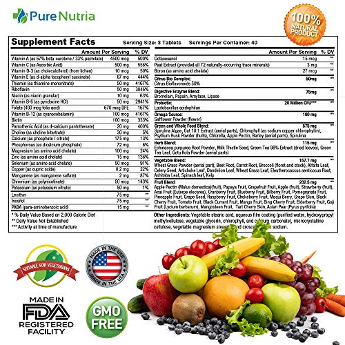 Foto 3 pulgar | Suplemento Multivitamínico Purenutria Whole Food 120 Cápsulas - Venta Internacional.