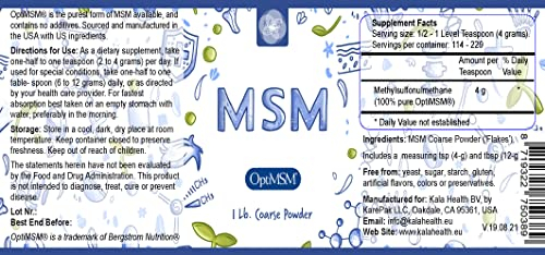 Foto 6 | Suplemento En Polvo Kala Health Optimsm Pure Methylsulfonylmet - Venta Internacional.