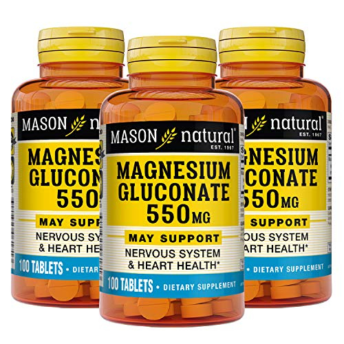 Foto 1 | Suplemento Mason: Gluconato De Magnesio Natural, 550 Mg, 100 Tabletas - Venta Internacional.