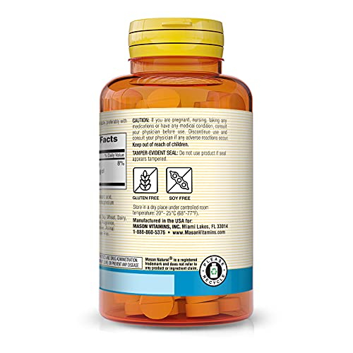 Foto 3 | Suplemento Mason: Gluconato De Magnesio Natural, 550 Mg, 100 Tabletas - Venta Internacional.