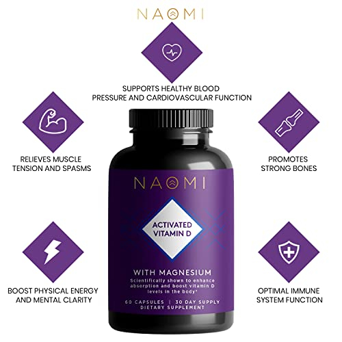 Foto 5 pulgar | Suplemento Naomi Activated Vitamina D3 5000 Ui Con Magnesio 6 - Venta Internacional.