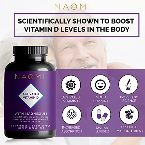Foto 5 | Suplemento Naomi Activated Vitamina D3 5000 Ui Con Magnesio 6 - Venta Internacional.