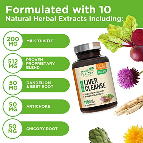 Foto 4 pulgar | Suplemento Health Nutrition Naturals Liver Cleanse 120 Cápsulas - Venta Internacional.