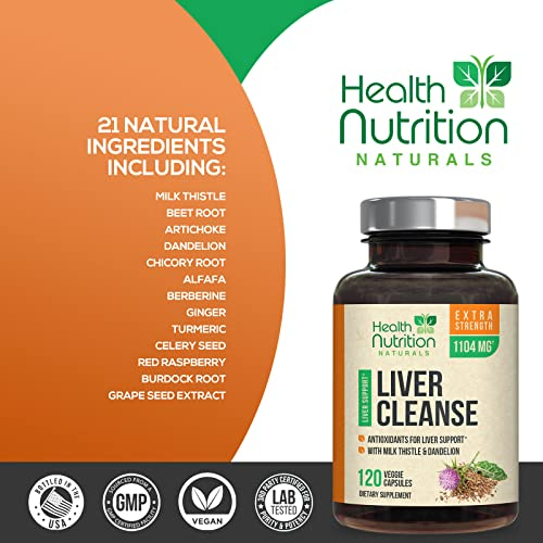 Foto 6 pulgar | Suplemento Health Nutrition Naturals Liver Cleanse 120 Cápsulas - Venta Internacional.