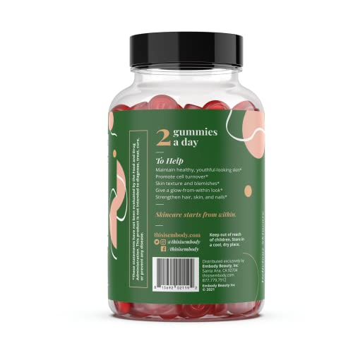 Foto 3 pulgar | Supplement Embody Retinol Gummy, 60 Unidades, Sabor A Fresa - Venta Internacional.