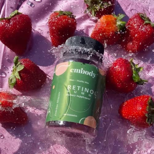 Foto 6 pulgar | Supplement Embody Retinol Gummy, 60 Unidades, Sabor A Fresa - Venta Internacional.