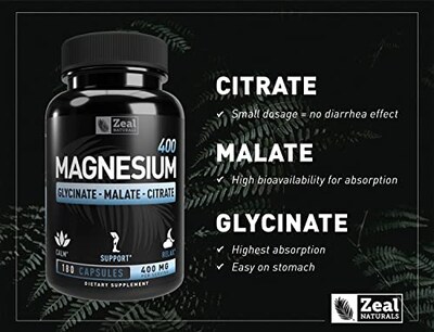 Foto 3 | Suplemento Zeal Naturals De Magnesio Quelatado 400 Mg 180 Cápsulas - Venta Internacional.