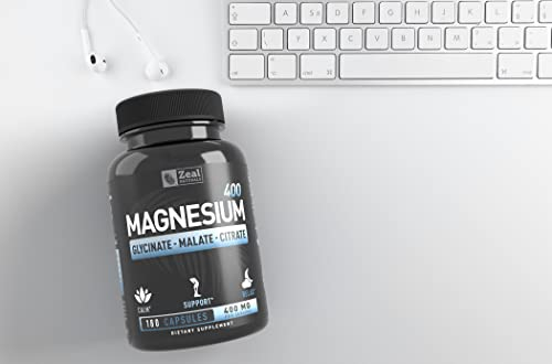 Foto 6 pulgar | Suplemento Zeal Naturals De Magnesio Quelatado 400 Mg 180 Cápsulas - Venta Internacional.