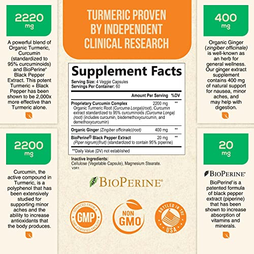 Foto 3 pulgar | Suplemento Health Nutrition Naturals, Cúrcuma, Curcumina, 2600 Mg - Venta Internacional.