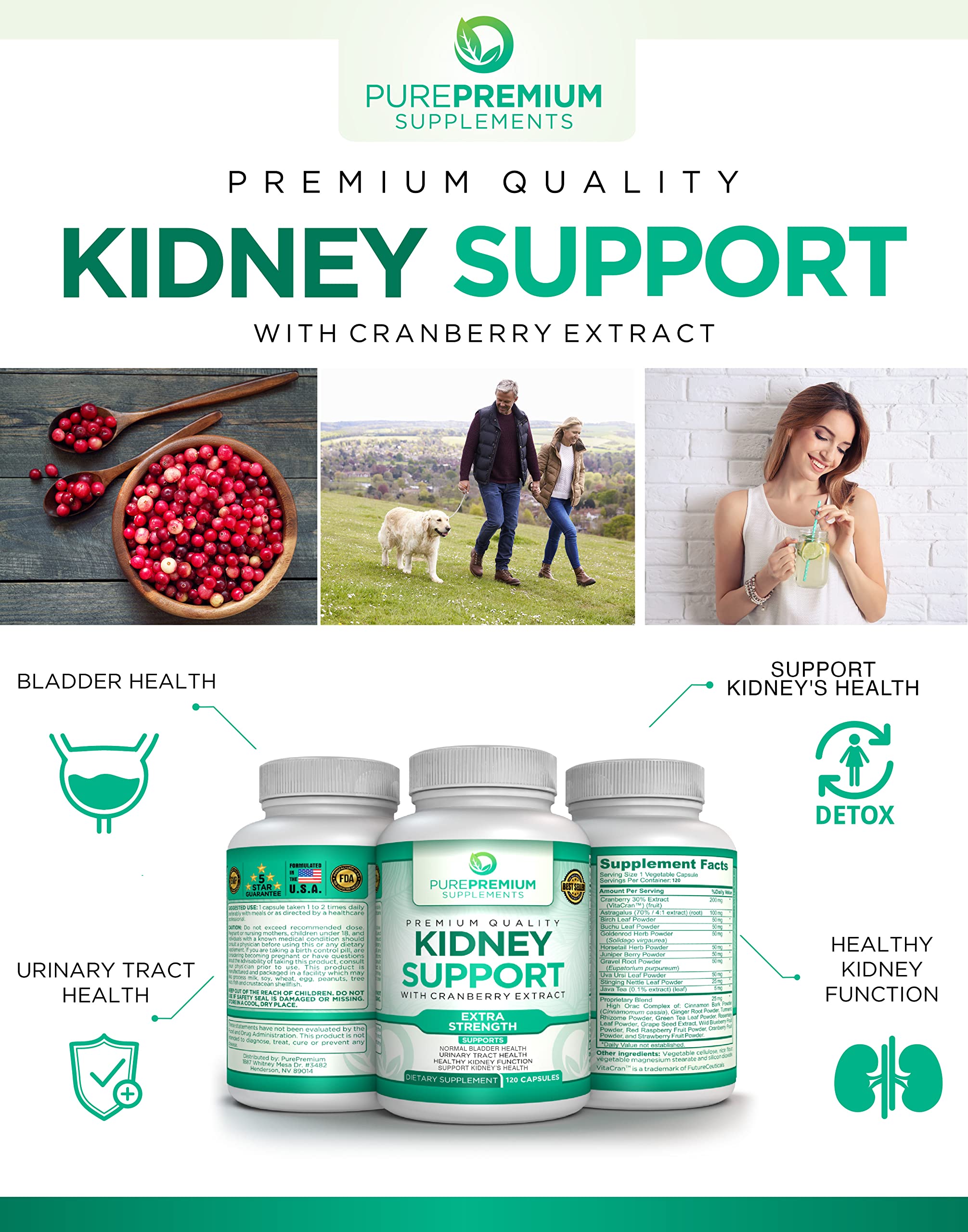 Foto 4 pulgar | Suplemento Purepremium Premium Kidney Support - Venta Internacional.