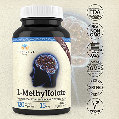 Foto 3 | Suplemento Teraputics De L-metilfolato De 15 Mg (120 Cápsulas) - Venta Internacional.
