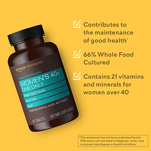 Foto 5 pulgar | Multivitamínico Amazon Elements Para Mujeres Mayores De 40 Años, Un Comprimido Diario De 65 - Venta Internacional.