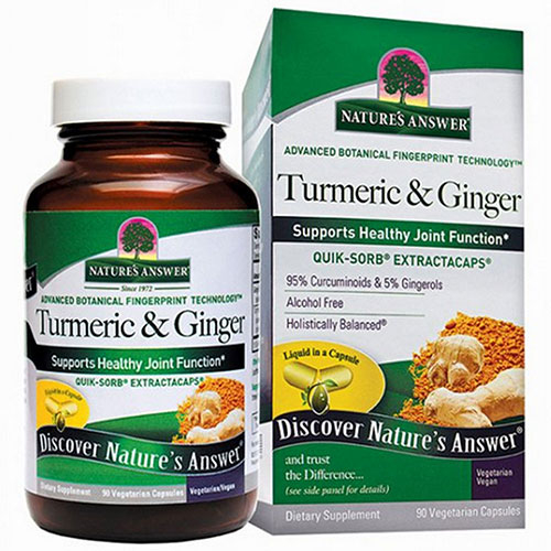 Suplemento Nature's Answer Con Cúrcuma Y Jengibre, 90 Cápsulas X2 - Venta Internacional.