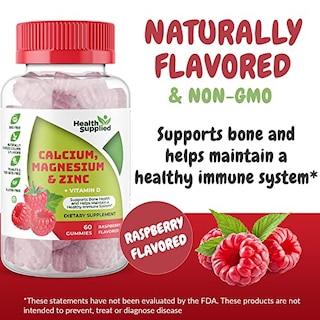 Foto 2 | Gomitas De Calcio, Magnesio Y Zinc Suministradas Por Supplement Health - Venta Internacional.