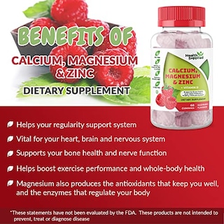 Foto 4 | Gomitas De Calcio, Magnesio Y Zinc Suministradas Por Supplement Health - Venta Internacional.