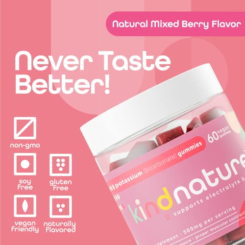Foto 3 pulgar | Gomitas Supplement Kind Nature Con Alto Contenido De Potasio, 500 Mg, 60 Unidades - Venta Internacional.