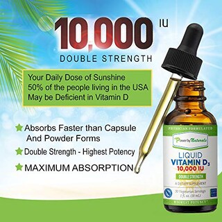 Foto 3 | Vitamina D3 Líquida Supplement Power By Naturals, 10000 Ui, 30 Ml - Venta Internacional.