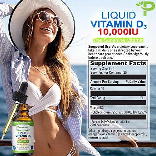 Foto 5 pulgar | Vitamina D3 Líquida Supplement Power By Naturals, 10000 Ui, 30 Ml - Venta Internacional.