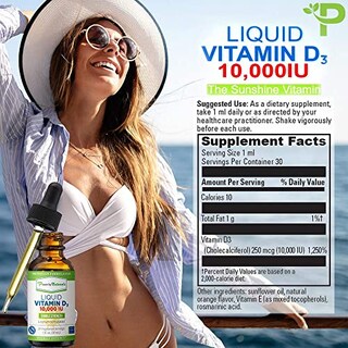 Foto 4 | Vitamina D3 Líquida Supplement Power By Naturals, 10000 Ui, 30 Ml - Venta Internacional.
