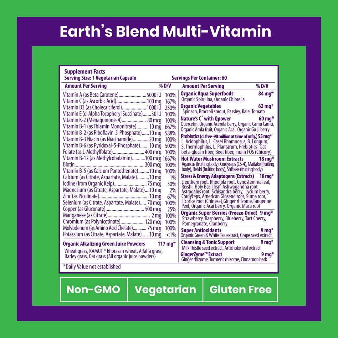 Foto 4 pulgar | Multivitamin Paradise Superfood 60 Cápsulas - Venta Internacional.