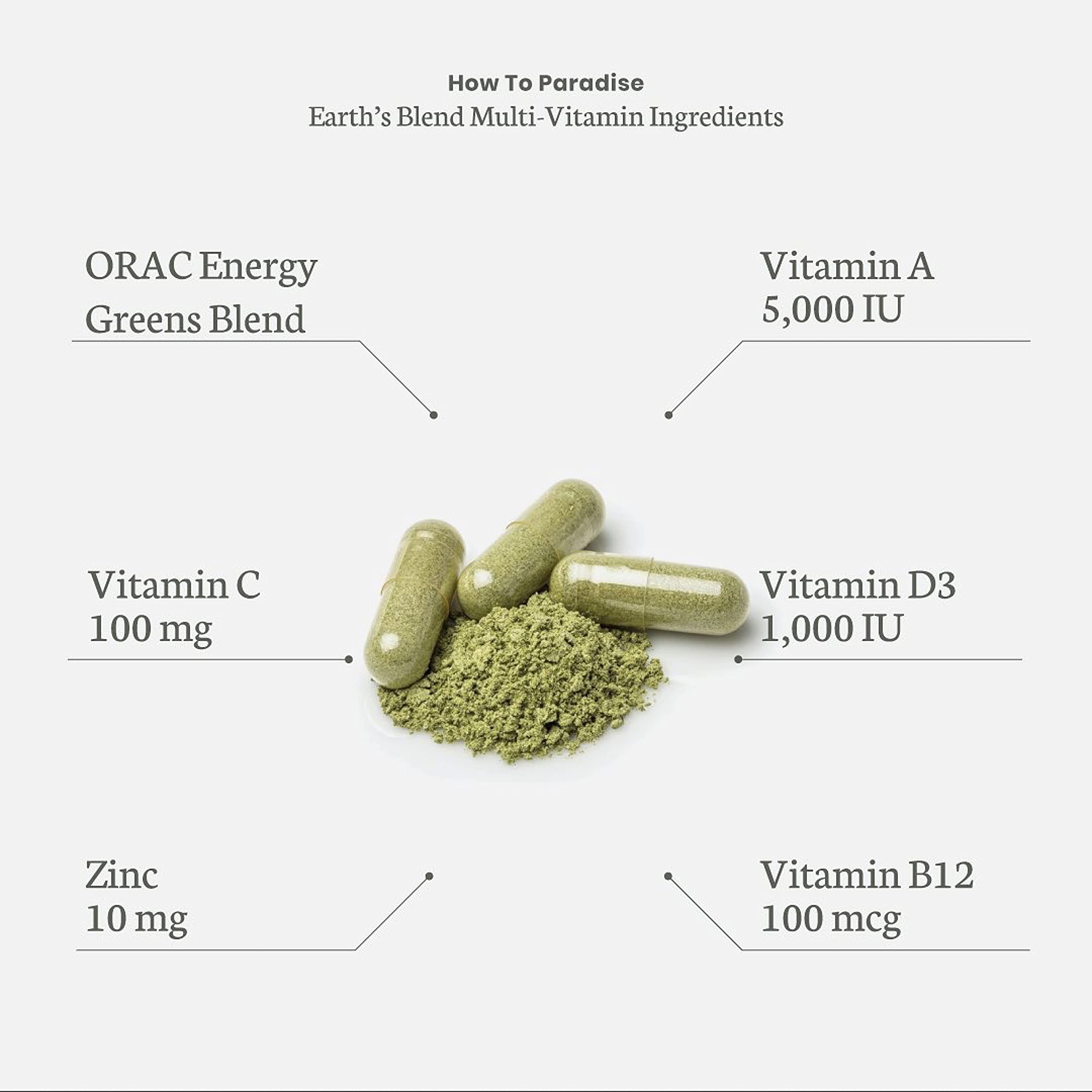 Foto 6 pulgar | Multivitamin Paradise Superfood 60 Cápsulas - Venta Internacional.