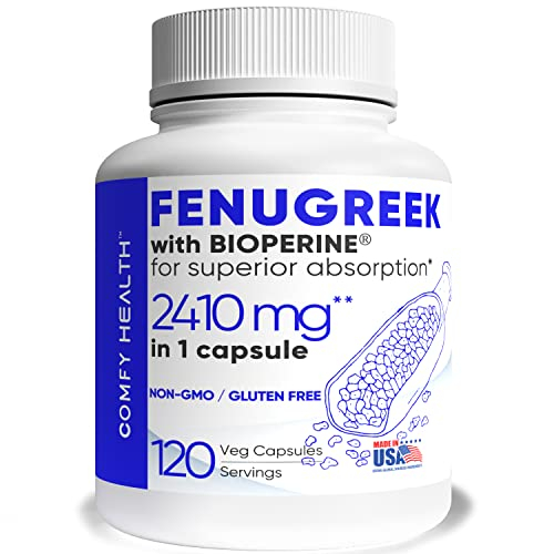 Foto 2 pulgar | Suplemento Comfy Health, Cápsulas De Fenogreco, 2410 Mg, 120 Unidades - Venta Internacional.