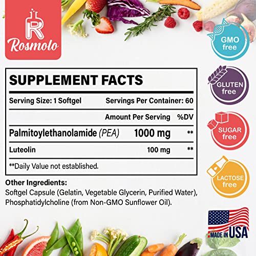 Foto 3 pulgar | Suplemento Rosmolo Palmitoiletanolamida Liposomal 1000 Mg- Venta Internacional