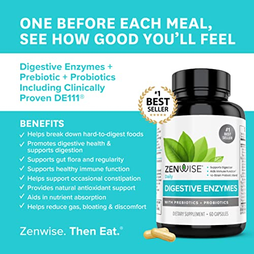 Foto 3 pulgar | Suplemento Zenwise Digestive Enzymes Probiotics 60 Cápsulas - Venta Internacional.