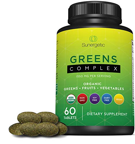 Foto 6 | Suplemento Sunergetic Premium Usda Organic Greens 60 Comprimidos - Venta Internacional.