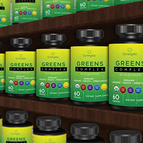 Foto 8 pulgar | Suplemento Sunergetic Premium Usda Organic Greens 60 Comprimidos - Venta Internacional.