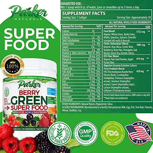 Foto 4 pulgar | Mezcla Para Batidos En Polvo Con Superalimentos Parker Naturals, 240 G - Venta Internacional.