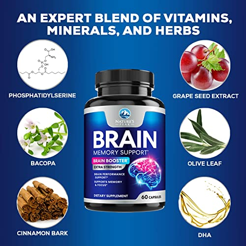 Foto 4 pulgar | Brain Supplement Nature's Peak Brain Memory Supplement 60 Cápsulas - Venta Internacional.