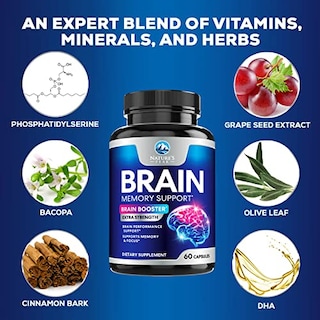 Foto 3 | Brain Supplement Nature's Peak Brain Memory Supplement 60 Cápsulas - Venta Internacional.