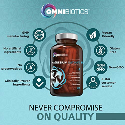 Foto 4 pulgar | Suplemento Omnibiotics De Glicinato De Magnesio 200 Mg 120 Cápsulas - Venta Internacional.