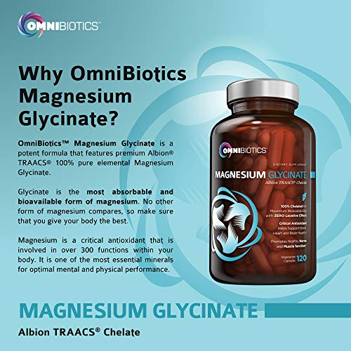 Foto 6 pulgar | Suplemento Omnibiotics De Glicinato De Magnesio 200 Mg 120 Cápsulas - Venta Internacional.