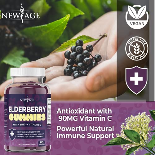Foto 6 | Complemente Las Gomitas De Saúco New Age Premium Con Vitamina C - Venta Internacional.