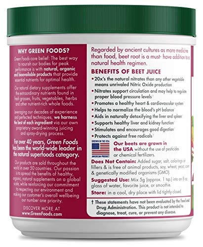 Foto 3 pulgar | Jugo En Polvo Esencia De Remolacha Orgánica Green Foods 150 Ml - Venta Internacional.