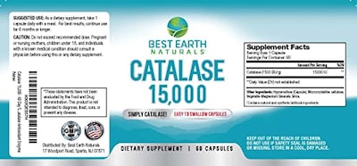 Foto 3 | Suplemento Best Earth Naturals Catalase, Suministro De 15 000 Para 60 Días - Venta Internacional.