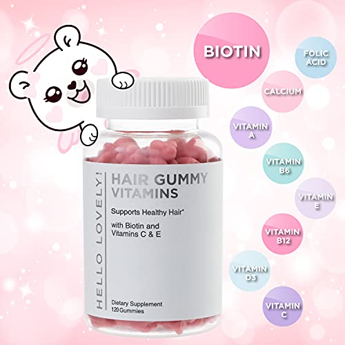 Foto 8 pulgar | Gomitas De Vitaminas Para El Cabello Hello Lovely! Biotina 5000 Mcg 120 Unidades - Venta Internacional.
