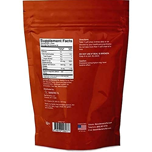 Foto 3 pulgar | Masticables Blandos Con Citrato De Calcio Bariatricpal 500 Mg Con Probióticos - Venta Internacional.