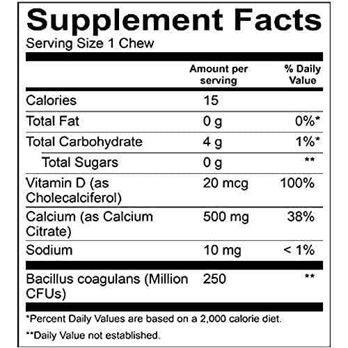 Foto 4 pulgar | Masticables Blandos Con Citrato De Calcio Bariatricpal 500 Mg Con Probióticos - Venta Internacional.
