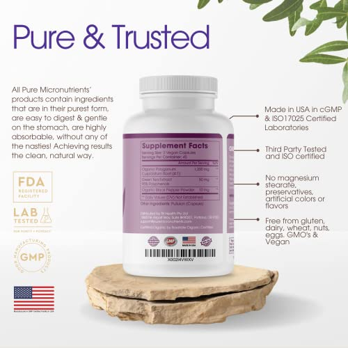 Foto 3 pulgar | Suplemento De Resveratrol Orgánico De Micronutrientes Puros 1200 Mg - Venta Internacional.