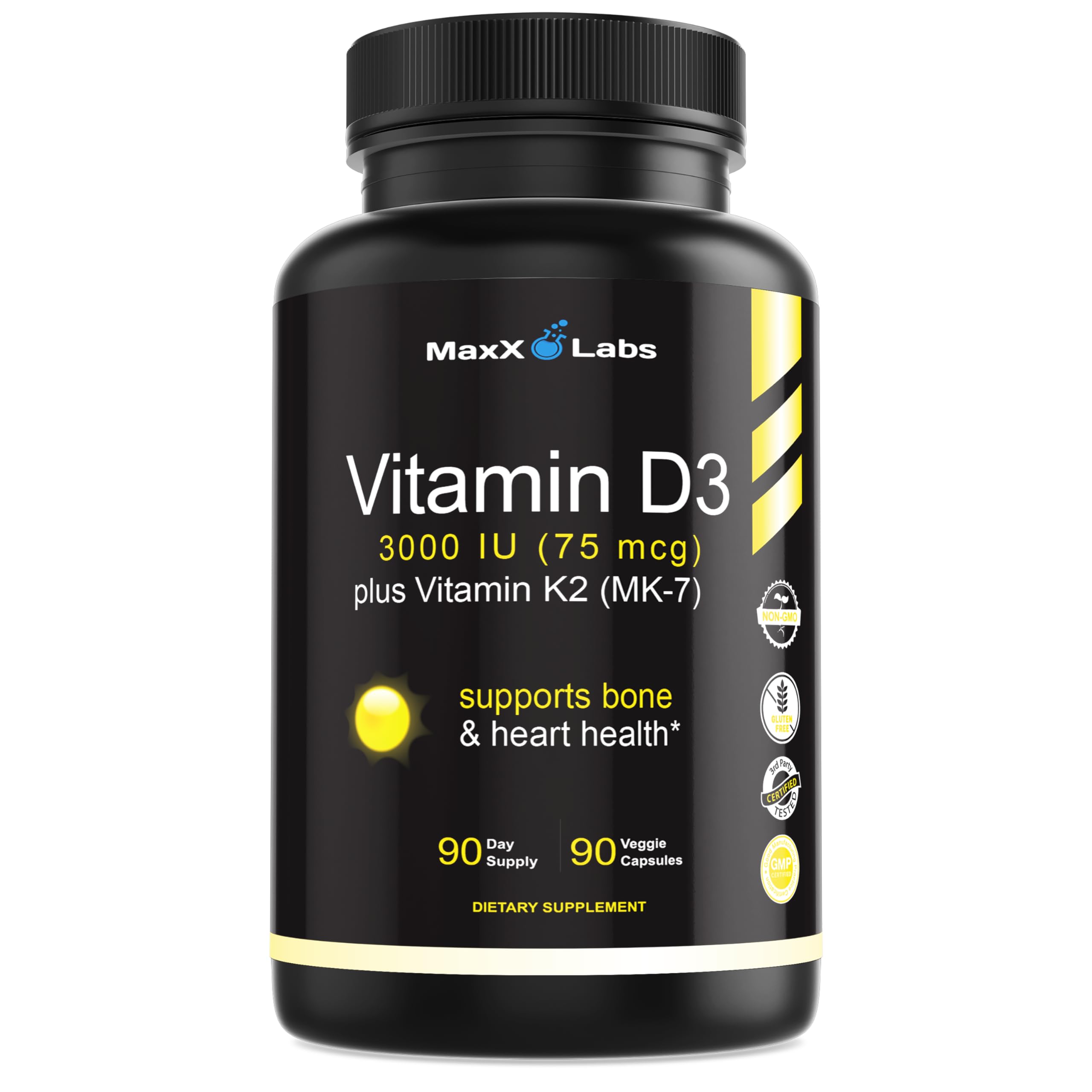 Foto 2 pulgar | Suplemento Maxx Labs De Vitamina D3 K2 De 3000 Ui Por Cápsula - Venta Internacional.