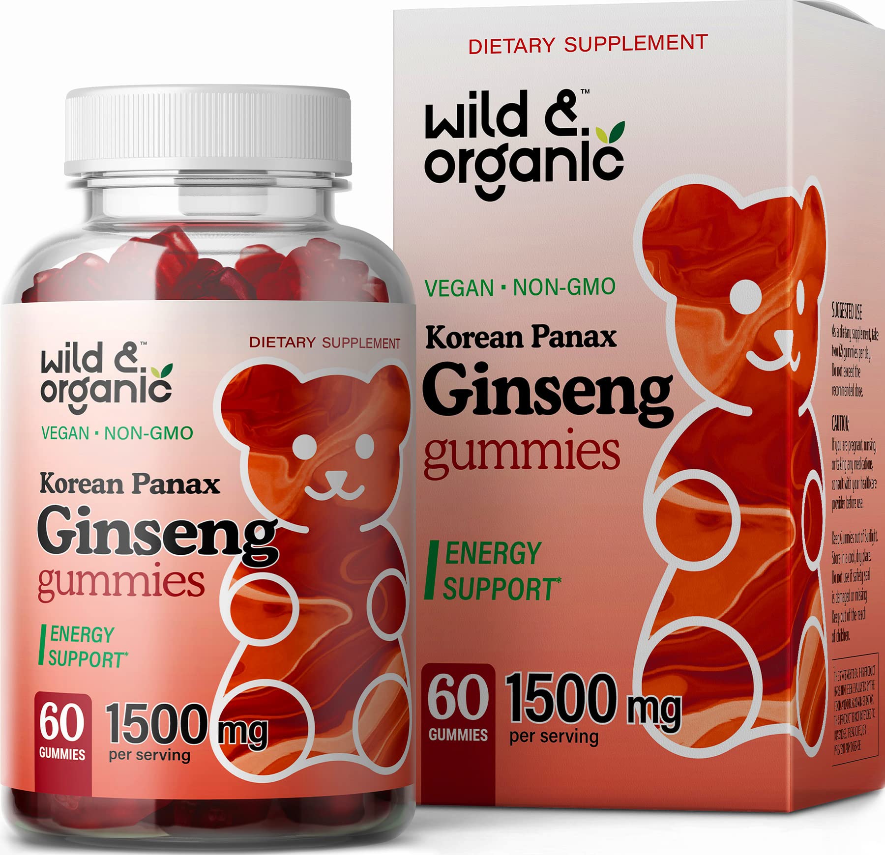 Foto 2 pulgar | Suplemento A Las Gomitas De Ginseng Rojo Panax Coreano Silvestres Y Orgánicas - Venta Internacional.