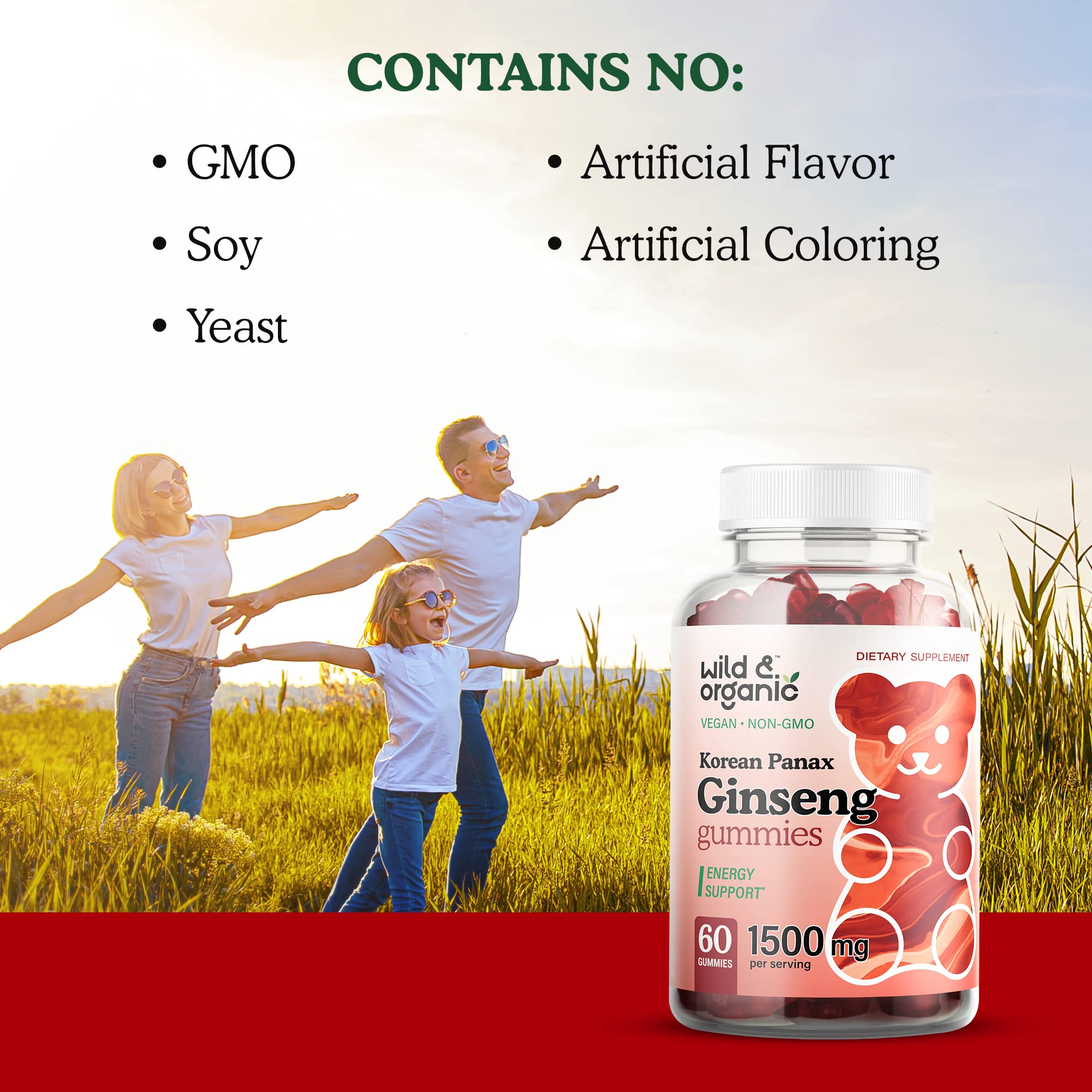 Foto 7 | Suplemento A Las Gomitas De Ginseng Rojo Panax Coreano Silvestres Y Orgánicas - Venta Internacional.