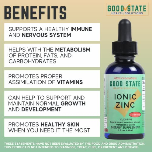 Foto 3 pulgar | Suplemento Good State Ionic Liquid Zinc Ultra, 50 Ml - Venta Internacional.